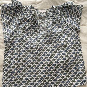 Marea Cotton Blockprint Blouse- Size Large
